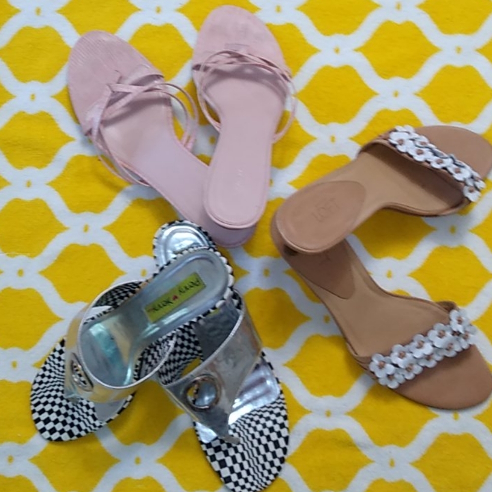 🥳HP  Heels BUNDLE 3 pairs of slide in sandals